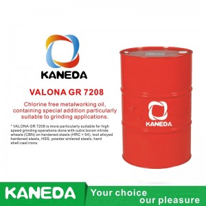 KANEDA VALONA GR 7208 Klorfri metallbearbetningsolja, som innehåller speciell tillsats, särskilt lämpad för slipapplikationer.