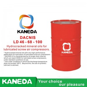 KANEDA DACNIS LD 32 - 46 - 68 Hydrokrackade mineraloljor för smord luftskruvkompressorer.
