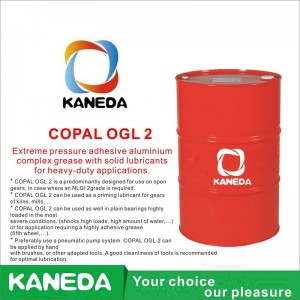 KANEDA COPAL OGL 2 Fett med extremt självhäftande aluminiumkomplex med fasta smörjmedel för tunga applikationer.
